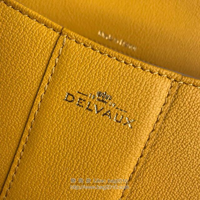 DELVAUX女包 2019春夏最新色 專櫃原廠皮 德爾沃女手提包 DV0020太陽黃 小號Delvaux單肩包  fcs1145